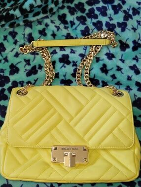 Michael Kors Yellow Quilted Crossbody